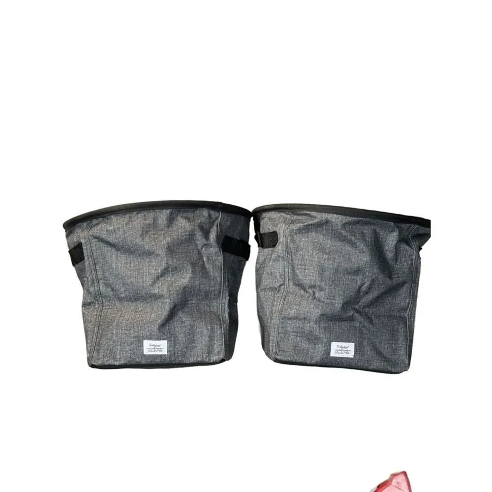 Thirty One Signature Collection Deep Gray & Black Nylon Small Storage Bags